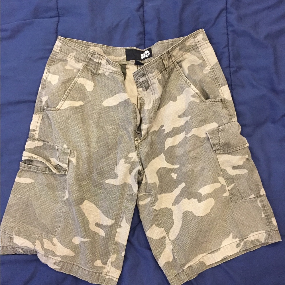 Camo cargo shorts